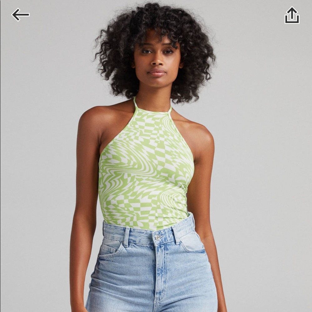 bershka halter top bodysuit